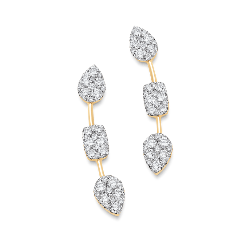 Luce Stud Earrings in 18k Rose Gold with Diamonds | Pasquale Bruni